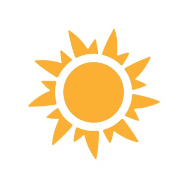 Güneş simgesi, vektör illüstrasyonu