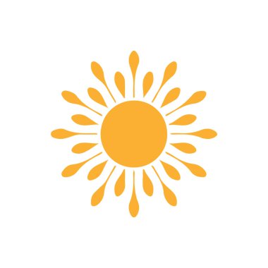 Güneş simgesi, vektör illüstrasyonu