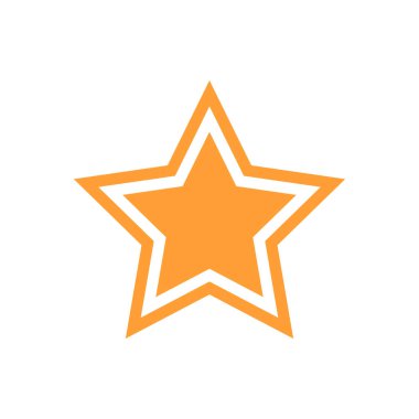 yıldız simgesinin renk vektör illüstrasyonu