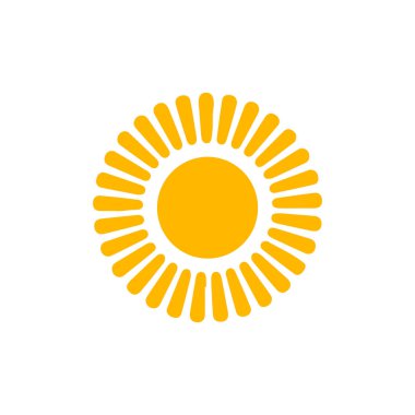 Güneş simgesi, vektör illüstrasyonu