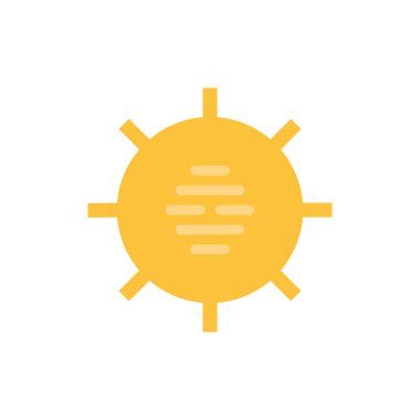 Güneş simgesi, vektör illüstrasyonu