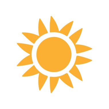 Güneş simgesi, vektör illüstrasyonu