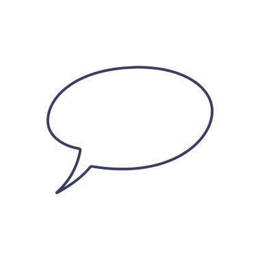 Biçimlendirilmiş konuşma balonu simgesi, vektör illüstrasyonu