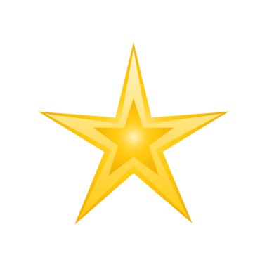 yıldız simgesinin renk vektör illüstrasyonu