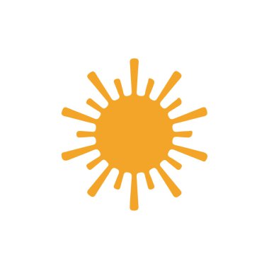 güneş simgesi. Düz tasarım 