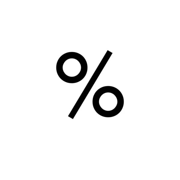 Percent Vector Icon Illustration White Background — Vetor de Stock