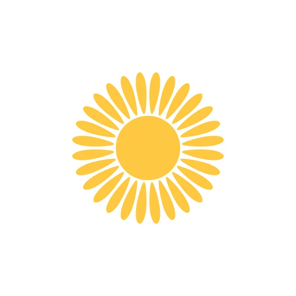 Sun Icon Flat Design — Stock Vector