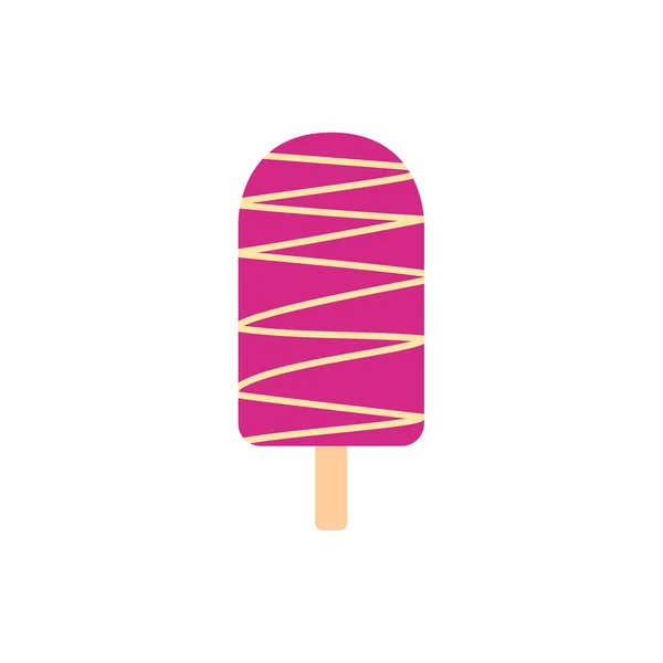 Popsicle Ice Cream Simple Icon Vector Illustration — Stockvector