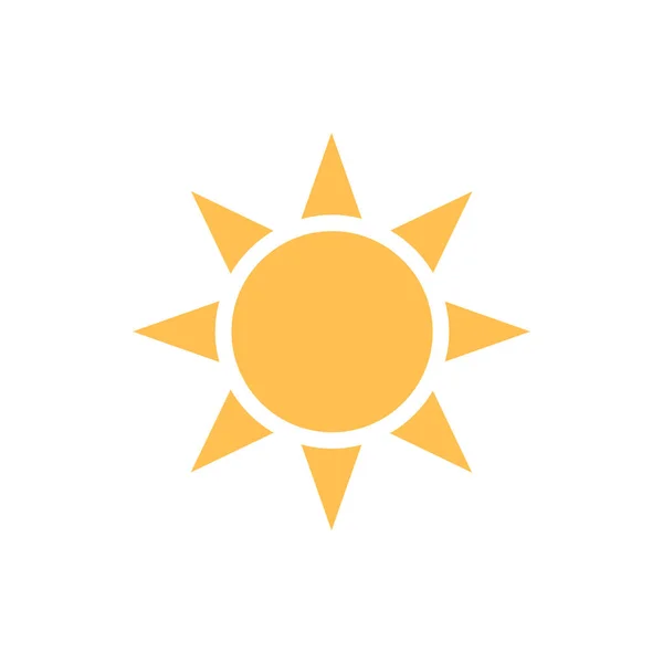 Ikona Slunce Plochý Design — Stockový vektor