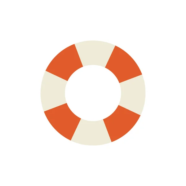 Life Floating Ring Lifebuoy Simple Icon Vector Illustration — Vettoriale Stock