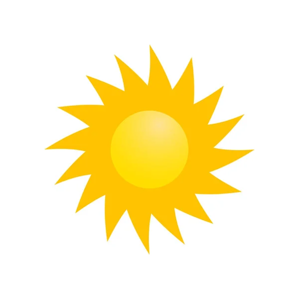 Sun Icon Flat Design — Stock Vector