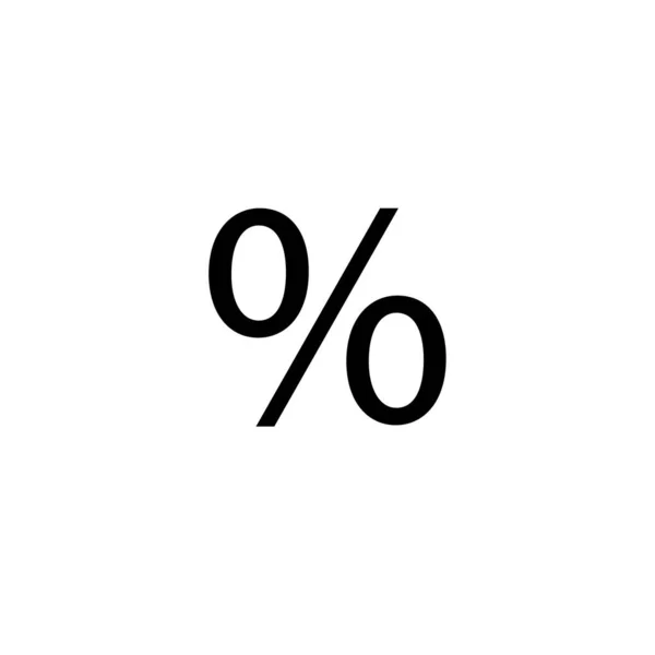 Percent Vector Icon Illustration White Background — 图库矢量图片