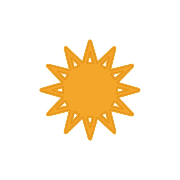 Het Pictogram Van Zon Platte Ontwerp — Stockvector