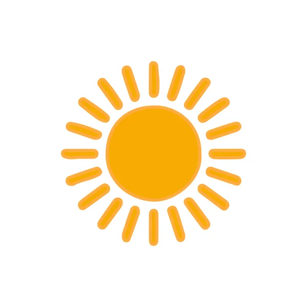 Güneş Simgesi Vektör Illüstrasyonu — Stok Vektör