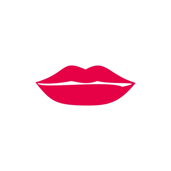 Red Lips Simple Icon Vector Illustration — Stockový vektor