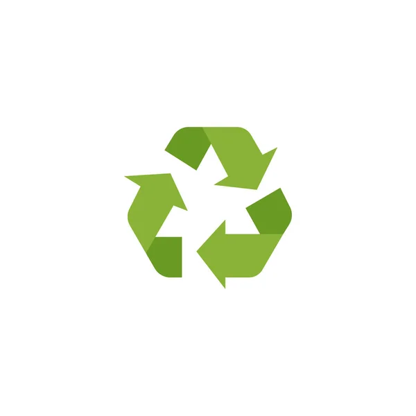 Grünes Recycling Symbol Vektorabbildung — Stockvektor