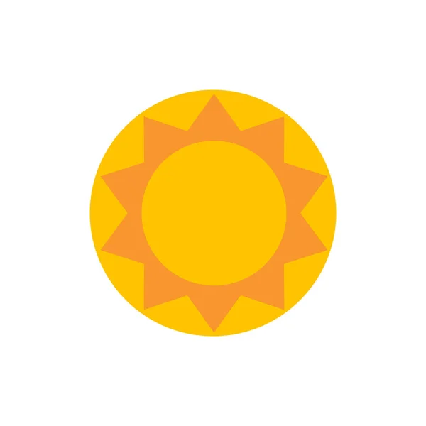Icono Del Sol Diseño Plano — Archivo Imágenes Vectoriales