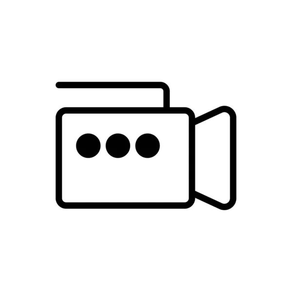 Icoon Videocamera Vectorillustratie — Stockvector