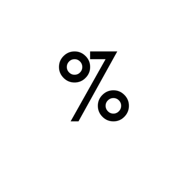 Percent Vector Icon Illustration White Background — ストックベクタ