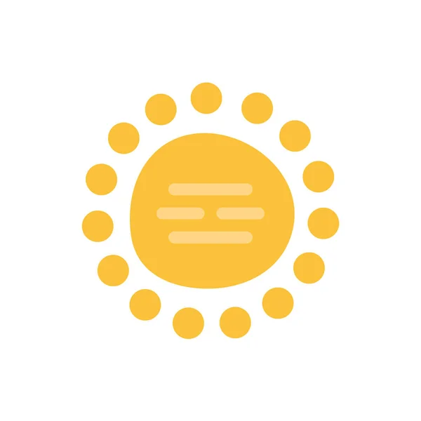 Icône Soleil Conception Plate — Image vectorielle