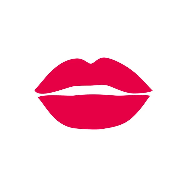 Red Lips Simple Icon Vector Illustration — Stock Vector