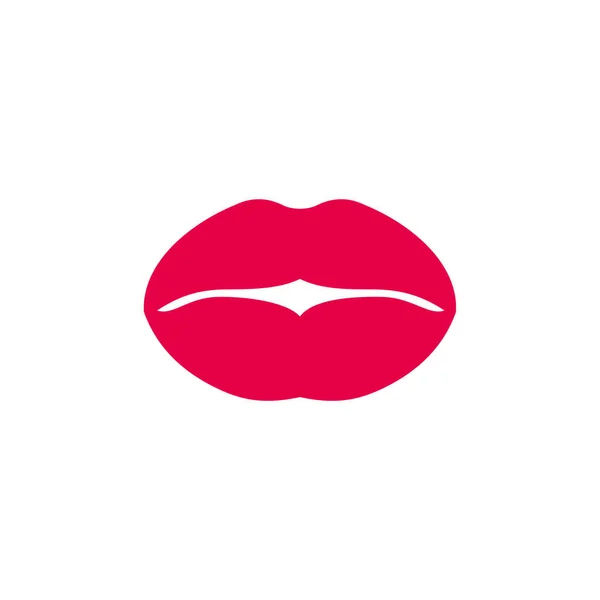 Red Lips Simple Icon Vector Illustration — 图库矢量图片