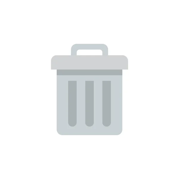 Trash Bin Flat Icon Illustration Recycle Symbol — Vetor de Stock