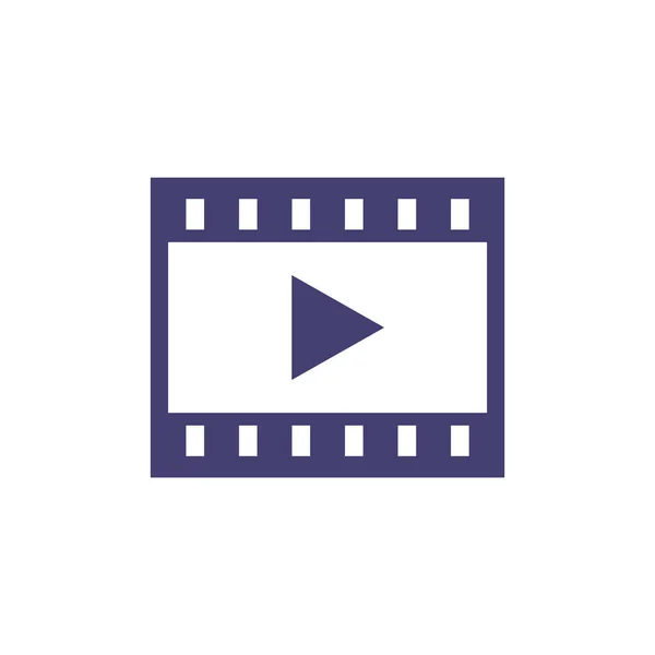 Video File Simple Icon Vector Illustration — Stockvektor