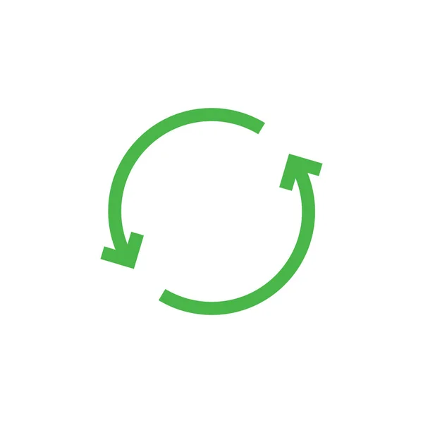 Ícone Símbolo Reciclagem Verde Ilustração Vetorial —  Vetores de Stock