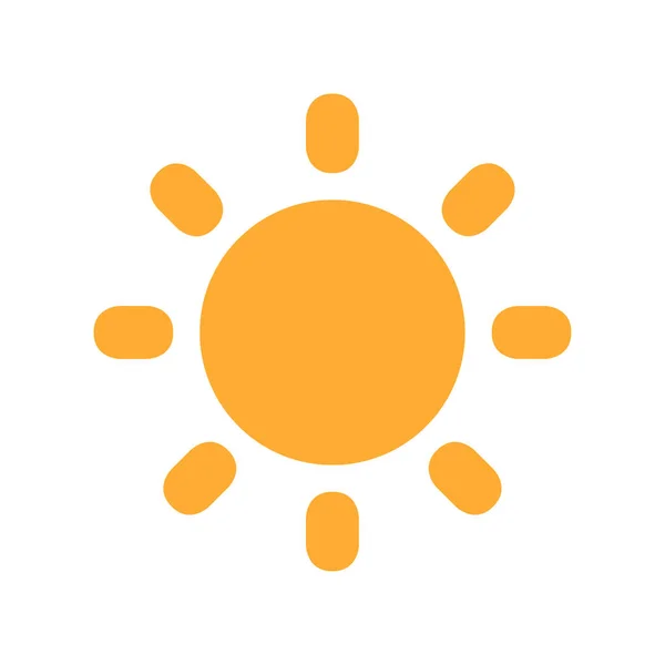 Sun Icon Flat Design — Stock Vector