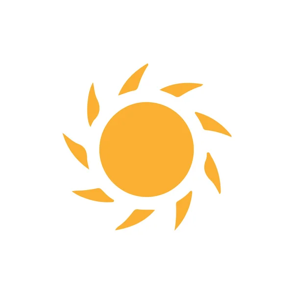 Het Pictogram Van Zon Platte Ontwerp — Stockvector