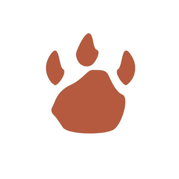 Dog Paw Icon Animal Symbol Vector Illustration —  Vetores de Stock