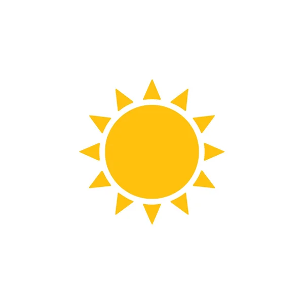 Het Pictogram Van Zon Platte Ontwerp — Stockvector