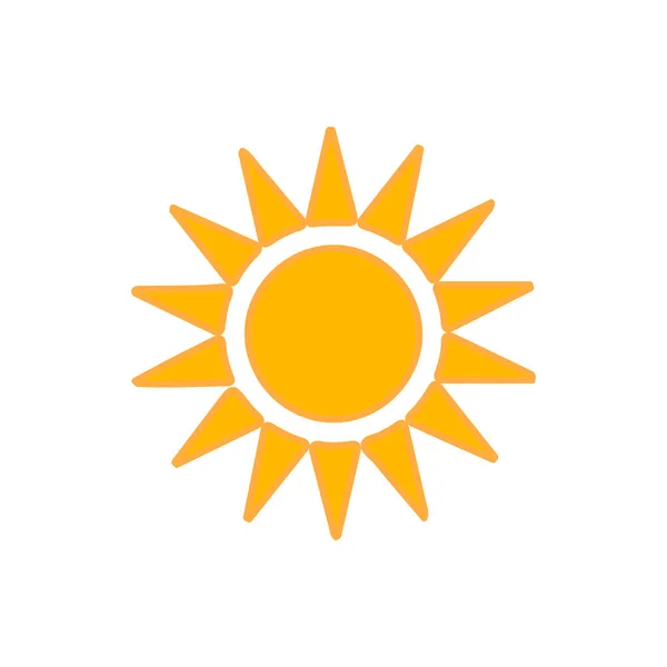 Sun Icon Flat Design — Stock Vector