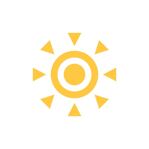 Sun Icon Flat Design — Stock Vector