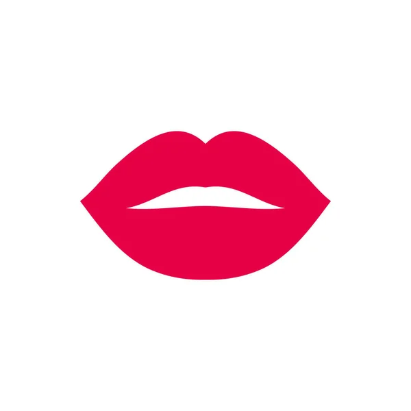 Red Lips Simple Icon Vector Illustration — Vettoriale Stock