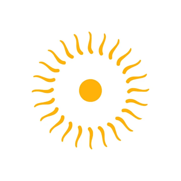 Sun Icon Flat Design — Stock Vector