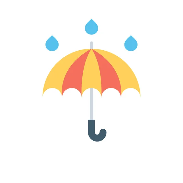 Paraguas Con Lluvia Ilustración Vectorial — Vector de stock