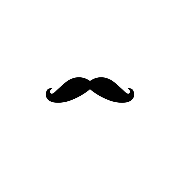 Moustache Vector Icon Isolated White Background — Stockový vektor
