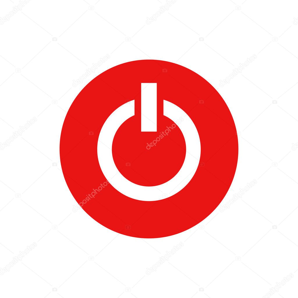 power sign simple icon, vector illustration