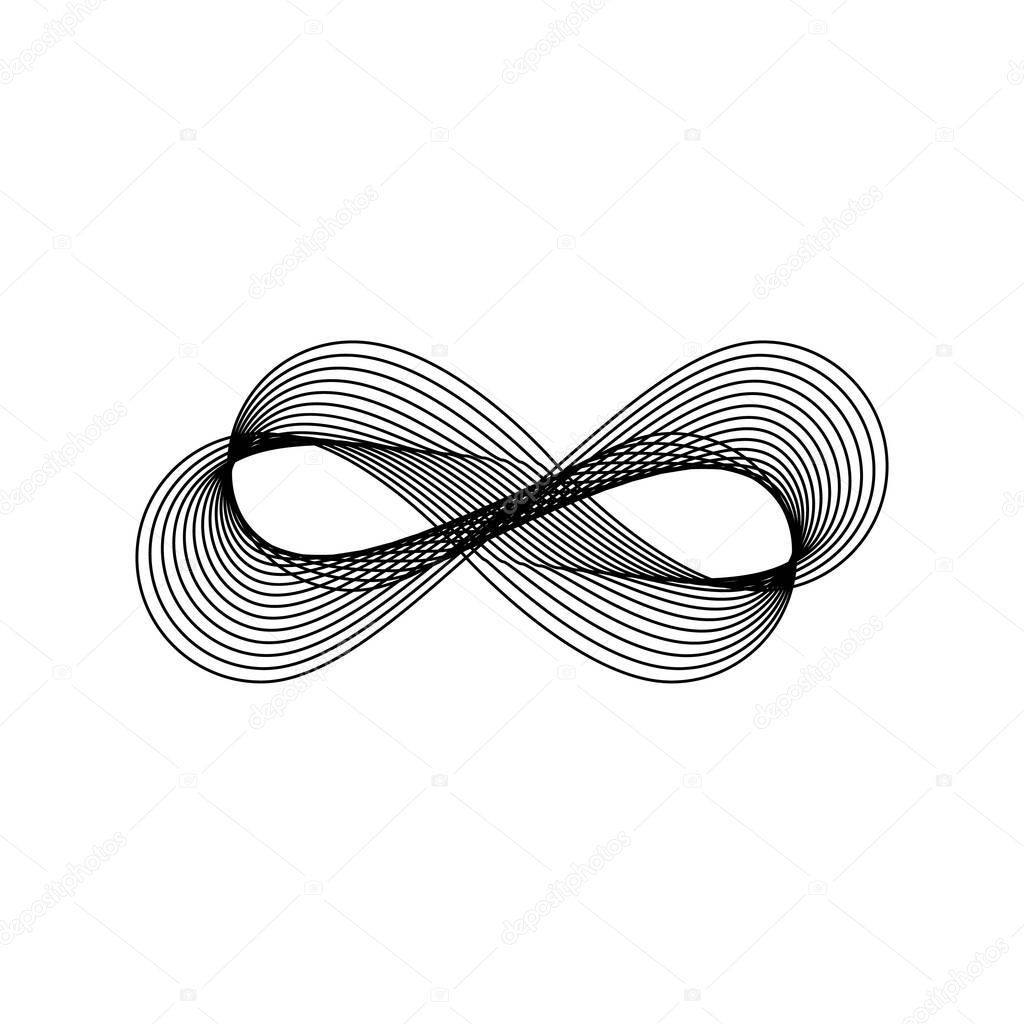 infinity simple icon, vector illustration