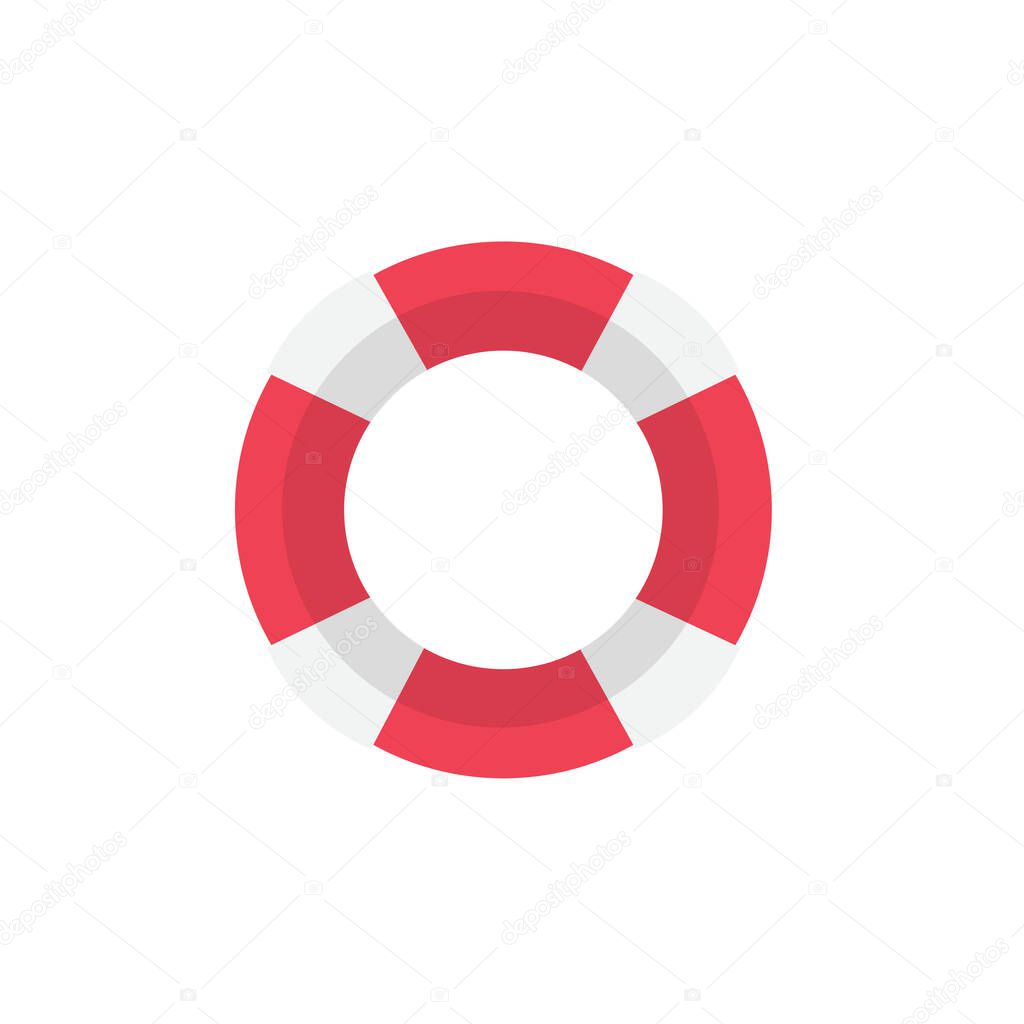 life (floating) ring, lifebuoy simple icon, vector illustration
