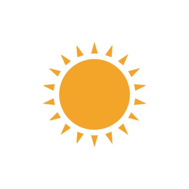 güneş simgesi. Düz tasarım 