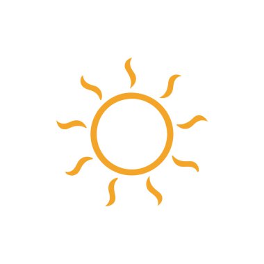 Güneş simgesi, vektör illüstrasyonu