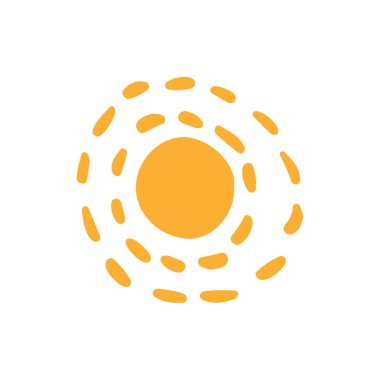 Güneş simgesi, vektör illüstrasyonu