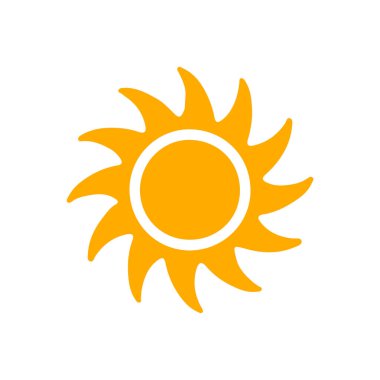 Güneş simgesi, vektör illüstrasyonu