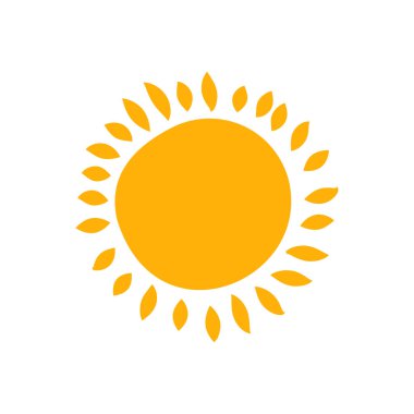 güneş simgesi. Düz tasarım 