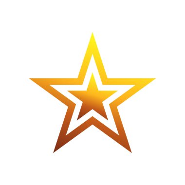 yıldız simgesinin renk vektör illüstrasyonu