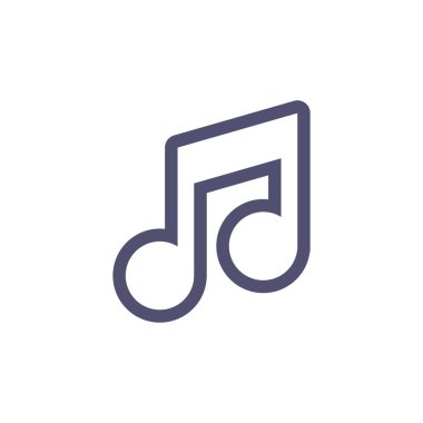 müzik notası ikon vektör illüstrasyonu