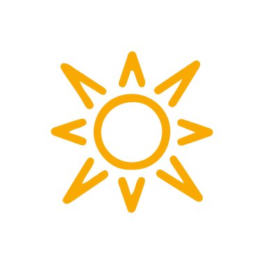 Güneş simgesi, vektör illüstrasyonu